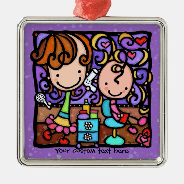 De Metal LittleGirlie joga o ornamento do cabeleireiro (Frente)