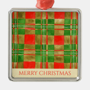 De Metal MAC GREGOR TARTAN Ornamento Quadrado Premium + Tex