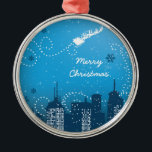 De Metal Natal no ornamento personalizado da cidade<br><div class="desc">Natal no ornamento da cidade.</div>