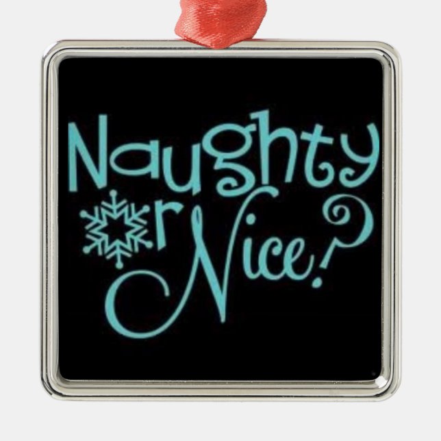 DE METAL ***NAUGHTY OU NICE*** ORNAMENTO (Frente)