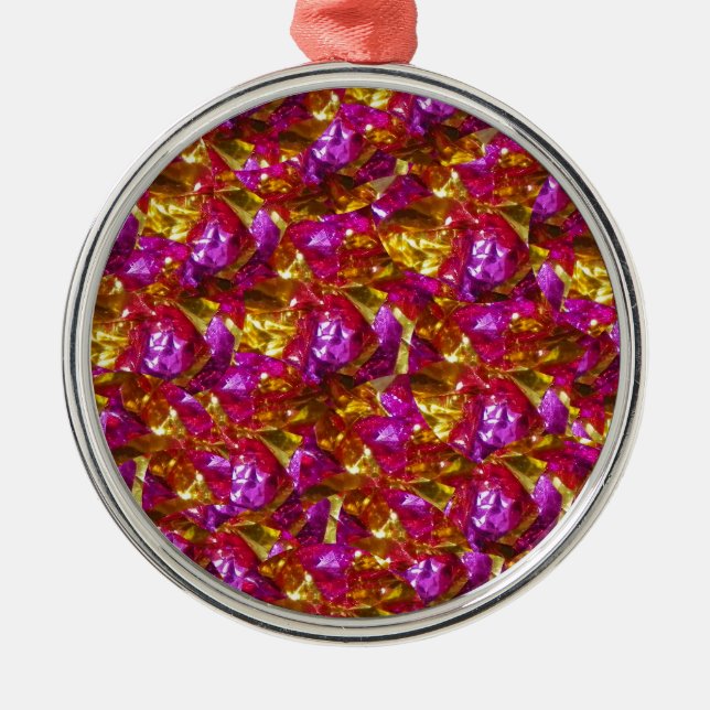 De Metal No Ornamento Rosa (Frente)