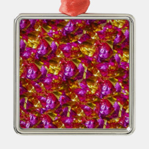 De Metal No Ornamento Rosa