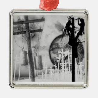 De Metal O ornamento do lineman