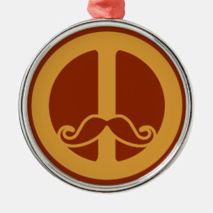 De Metal O ornamento do Peace Stache