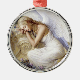 De Metal ornamento branco bonito do anjo