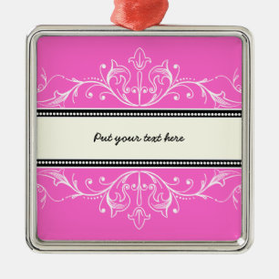 De Metal Ornamento branco rosa-borda ornamentais