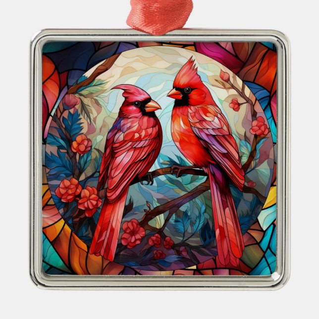 De Metal Ornamento Cardinal (Frente)