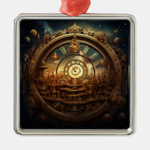 De Metal Ornamento Celestial Steampunk