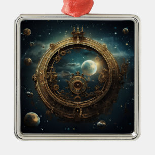 De Metal Ornamento Celestial Steampunk