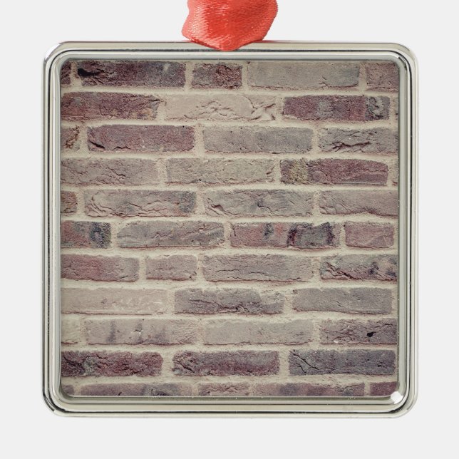 De Metal Ornamento Cerâmico Brown Brick Wall (Frente)