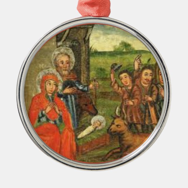 De Metal Ornamento cerâmico da natividade ALEMÃO (Frente)