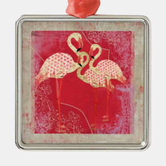 De Metal Ornamento cor-de-rosa bonito dos flamingos