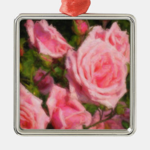 De Metal Ornamento cor-de-rosa do feriado das impressões