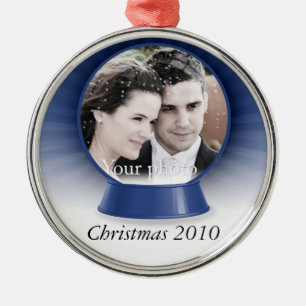 De Metal ornamento customizável do snowglobe