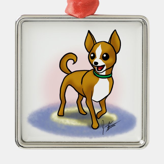 De Metal Ornamento da chihuahua (Frente)