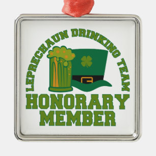 De Metal Ornamento da Equipe do Bebendo Leprechaun
