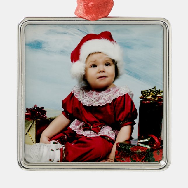 De Metal Ornamento da foto do Natal (Frente)