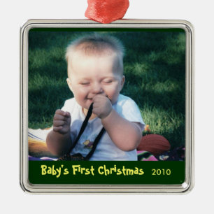 De Metal Ornamento da foto do Natal do bebê primeiro