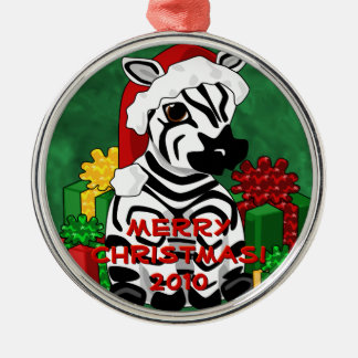 De Metal Ornamento da zebra do Natal