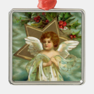 De Metal Ornamento do anjo do natal vintage