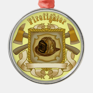 De Metal Ornamento do Ax Shield FireFighter
