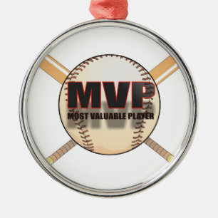 DE METAL ORNAMENTO DO BASEBOL DO MVP