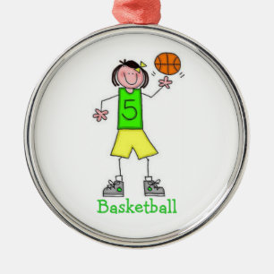De Metal Ornamento do basquetebol das meninas