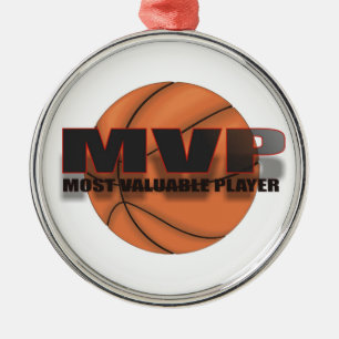 DE METAL ORNAMENTO DO BASQUETEBOL DO MVP