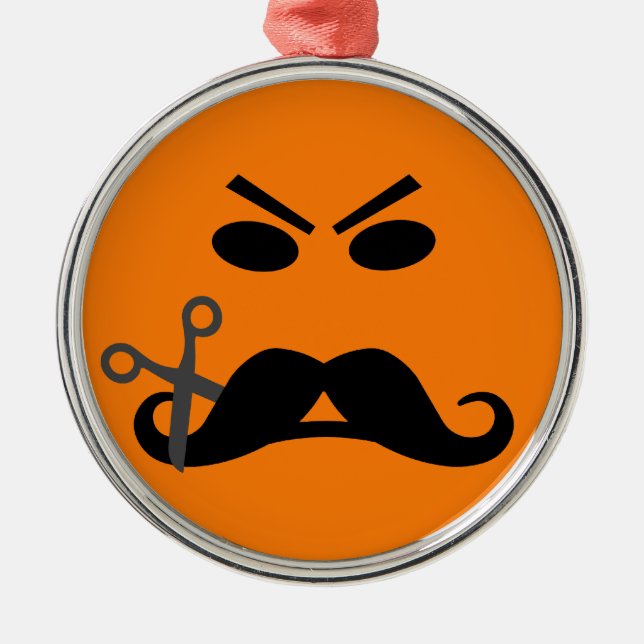 De Metal ornamento do bigode irritado (Frente)