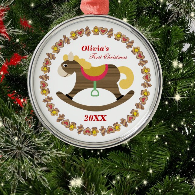 De Metal Ornamento do Cavalo Fogueiro do Primeiro Natal do  (Criador carregado)