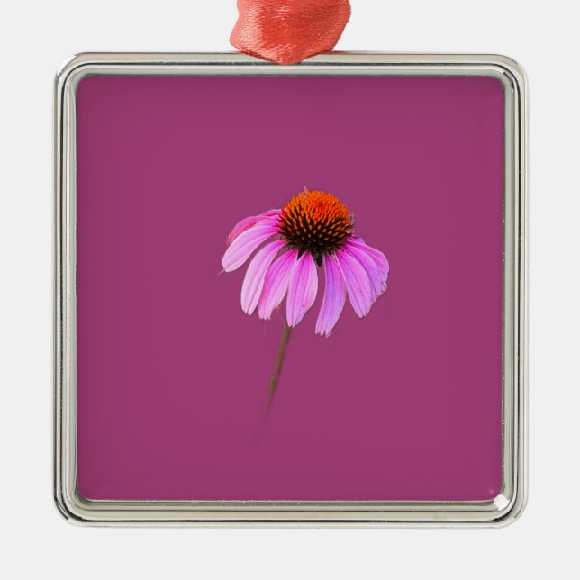 De Metal Ornamento do ConEFlower Roxo (Frente)