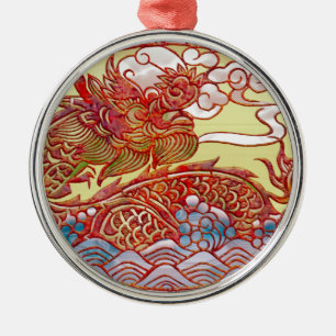 De Metal Ornamento do dragão do fogo