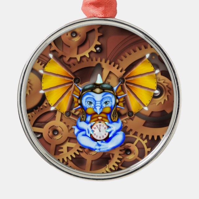 De Metal Ornamento do dragão do steampunk "cinco a doze" (Frente)