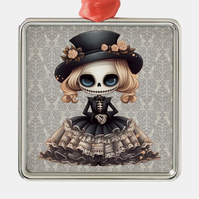 De Metal Ornamento do Esqueleto Steampunk (Frente)