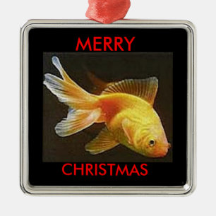 De Metal Ornamento do Feliz Natal do peixe dourado