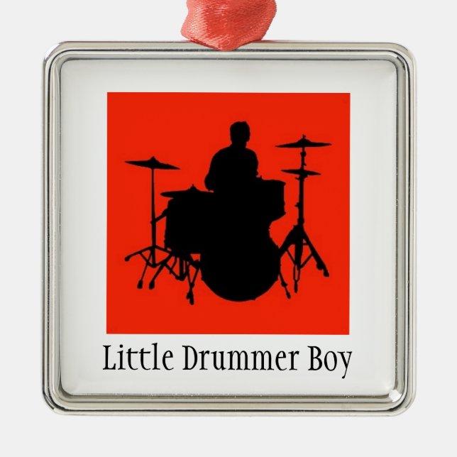 De Metal Ornamento do MENINO do BATERISTA (Frente)