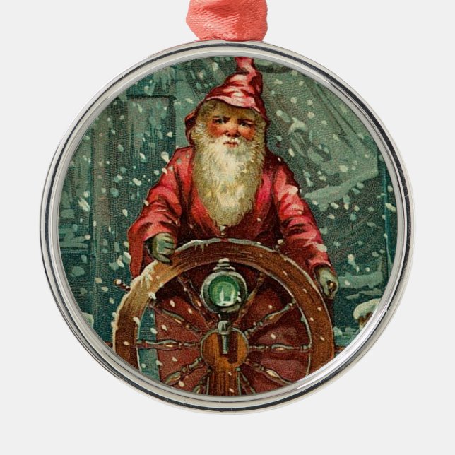De Metal Ornamento do papai noel do Seafaring (Frente)