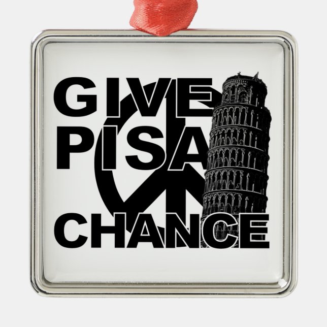 De Metal Ornamento do Pisa Chance (Frente)
