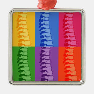 De Metal Ornamento do pop art da espinha da quiroterapia