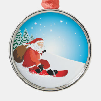 De Metal Ornamento do prêmio do Snowboard do papai noel