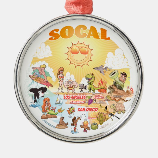 De Metal Ornamento do Sul da Califórnia (Frente)