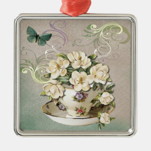 De Metal Ornamento do Teacup 2