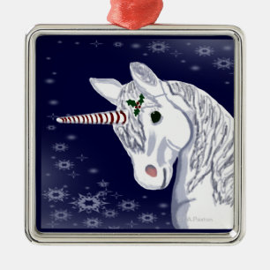 De Metal Ornamento do unicórnio do Natal