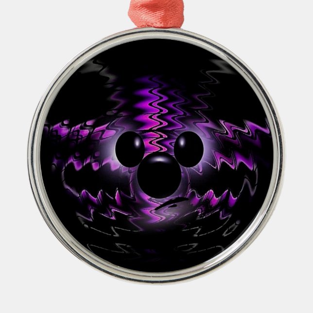 De Metal Ornamento do Urso Roxo (Frente)