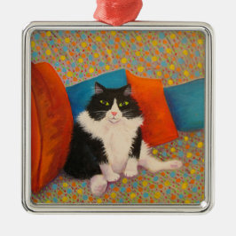 DE METAL ORNAMENTO DO XMAS DO VICIADO EM TELEVISÃO DOS