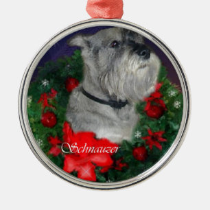 De Metal Ornamento dos presentes do Natal do Schnauzer