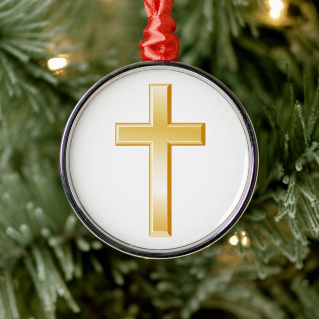 De Metal Ornamento Dourado Cristão (This symbol also serves as a reminder of Christian religious beliefs and spiritual devotion. )