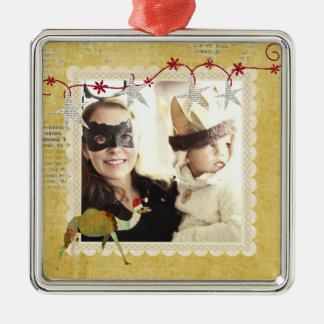 De Metal Ornamento Dourado da foto do vintage sonhador do