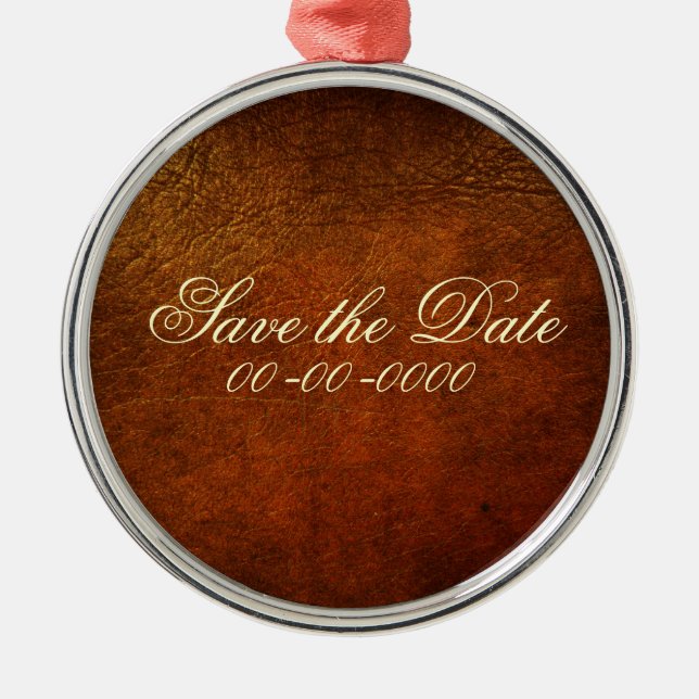 De Metal Ornamento elegante do desenhista do couro genuíno (Frente)