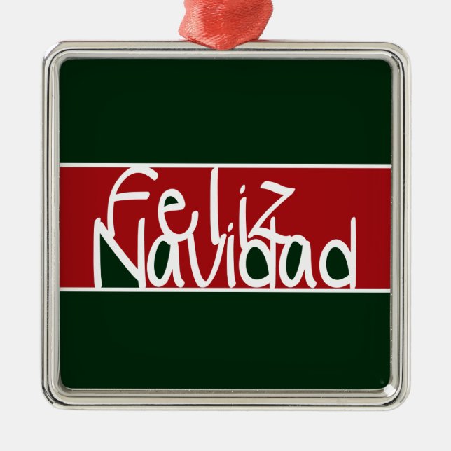 De Metal Ornamento Feliz Navidad (Frente)